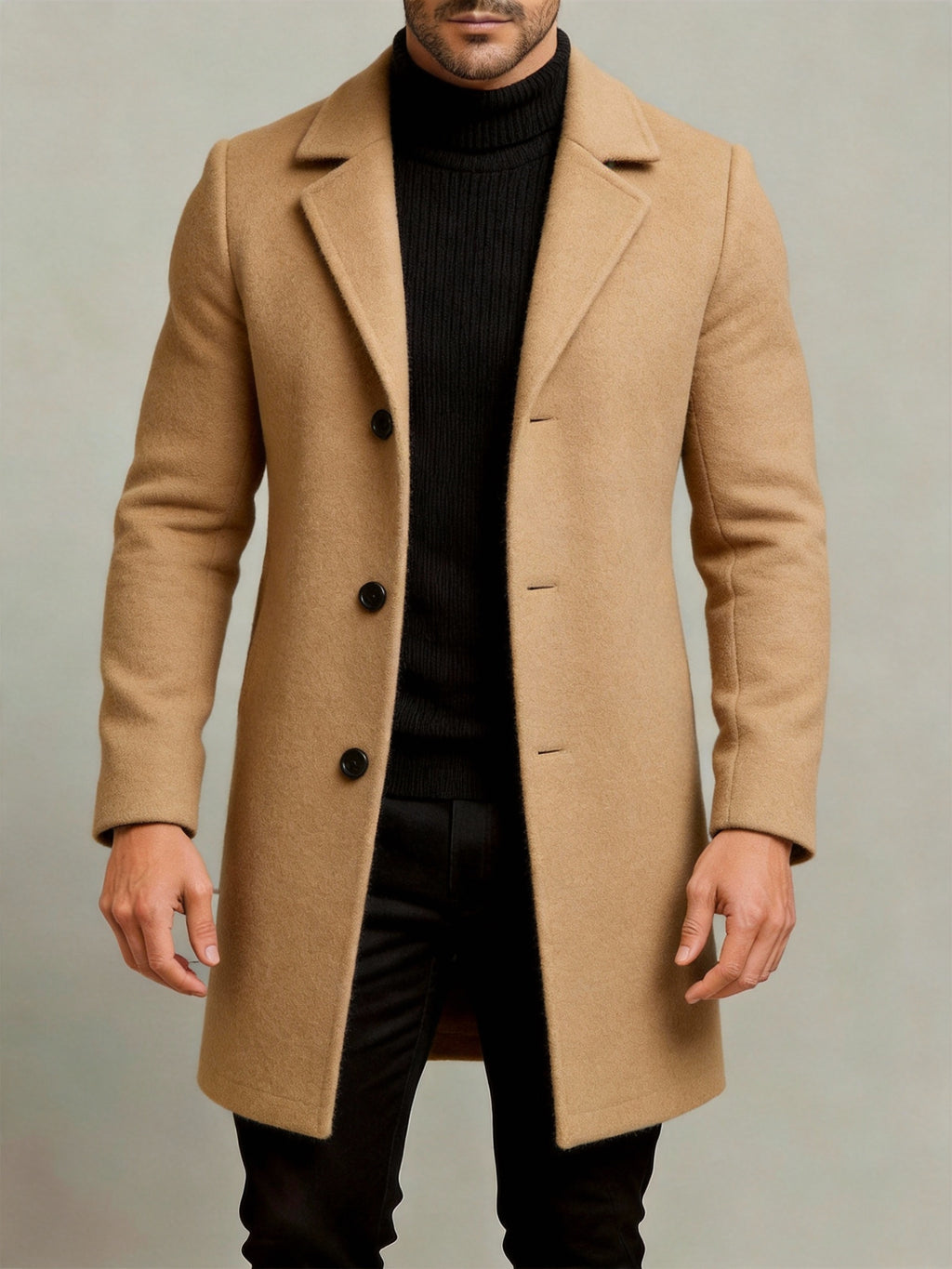 [Mei Xi Select] Trench-coat pour homme printemps/automne 2026, vêtement d'extérieur décontracté simple et polyvalent pour le printemps et l'automne, pour les trajets quotidiens et le quotidien avec une sensation de qualité supérieure