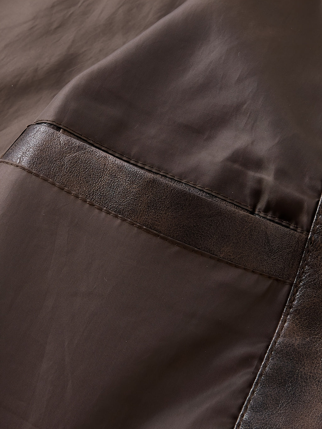 Manteau Homme Mi-Long Boutonné à Revers, Veste Rétro Facile et Décontractée en PU, photo 13
