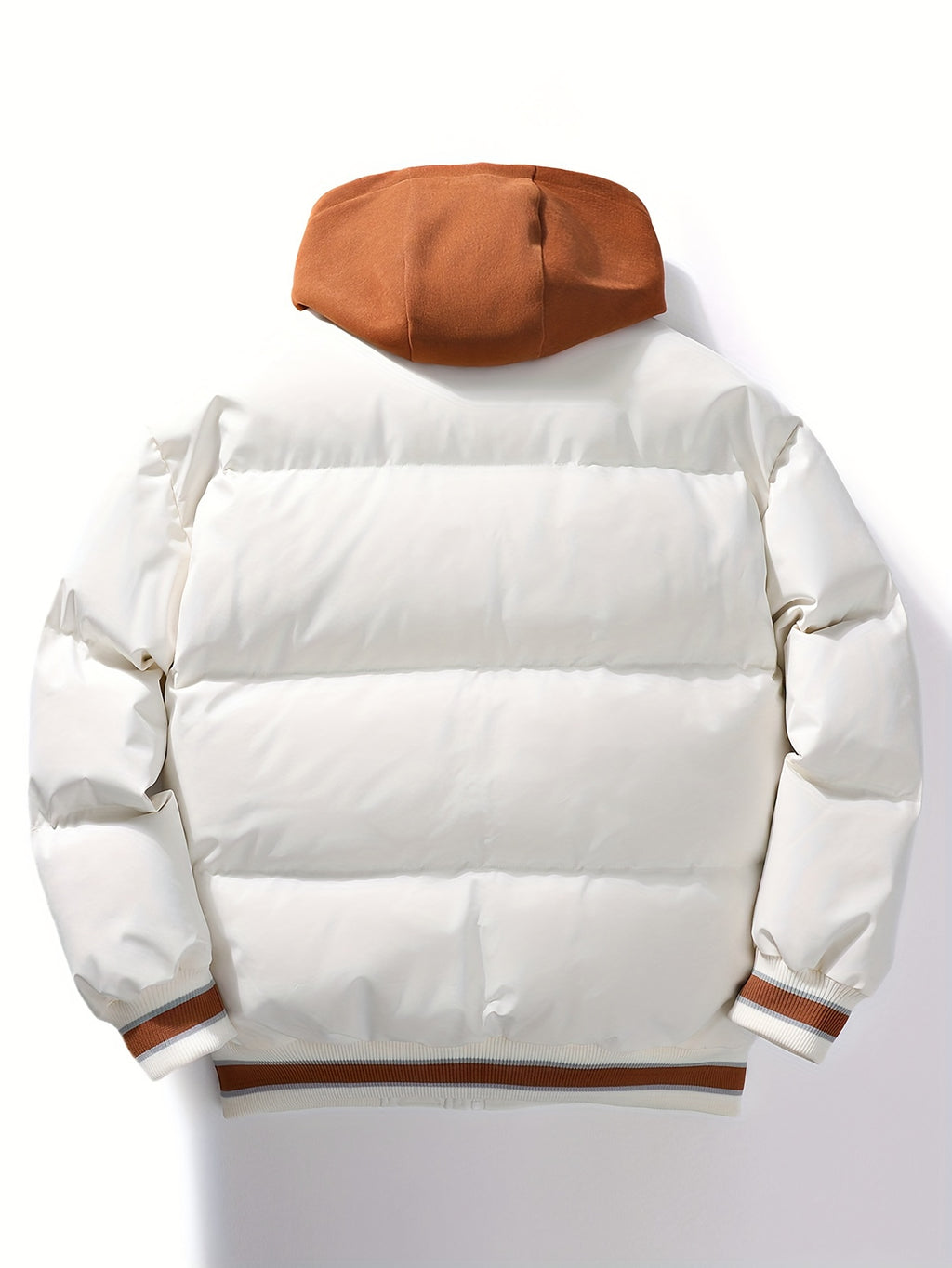 Veste long pour homme, à capuche, vêtements blancs/épais