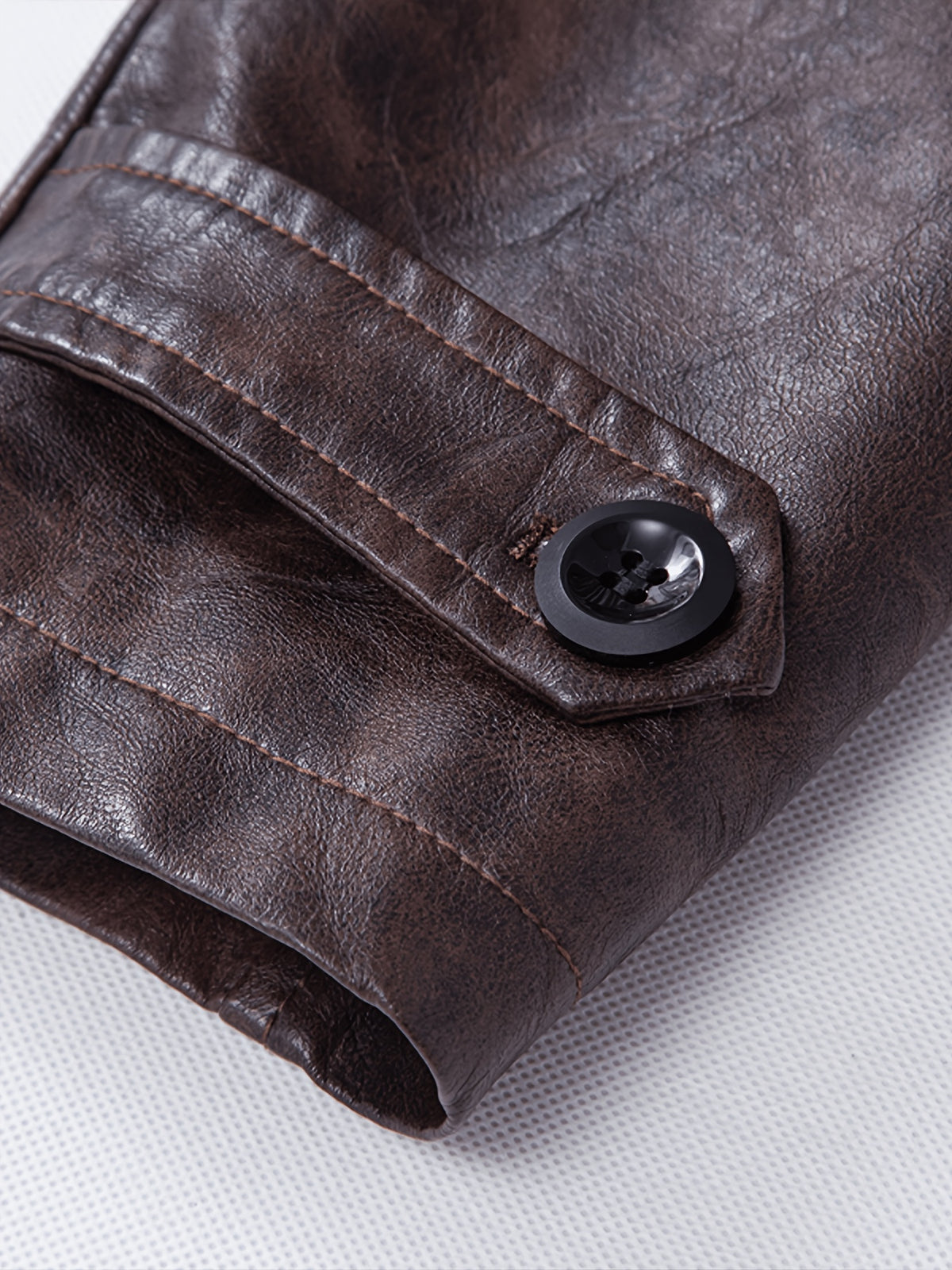 Veste pour homme, à revers, marron foncé