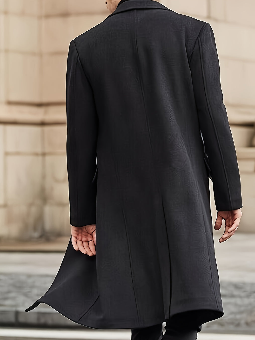 Trench pour homme, coupe-vent, à revers