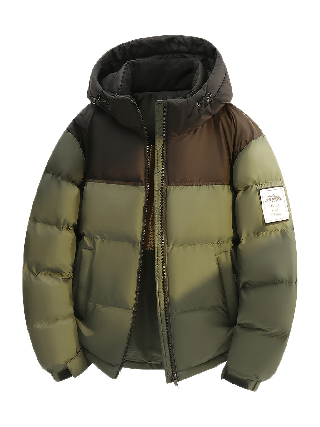 Veste matelassée pour homme, capuche amovible