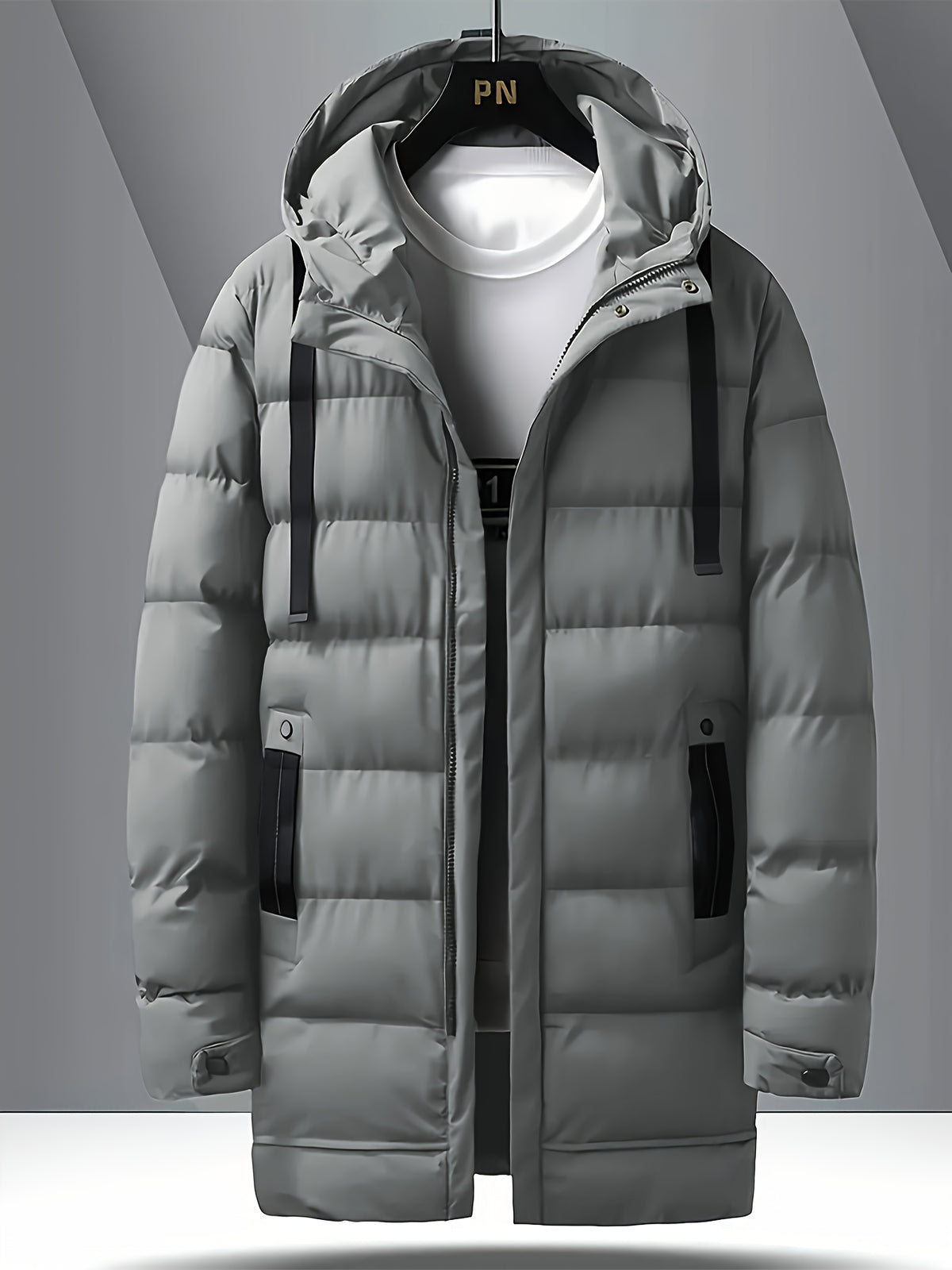 Manteau pour homme, coupe-vent, à capuche, vert fougère
