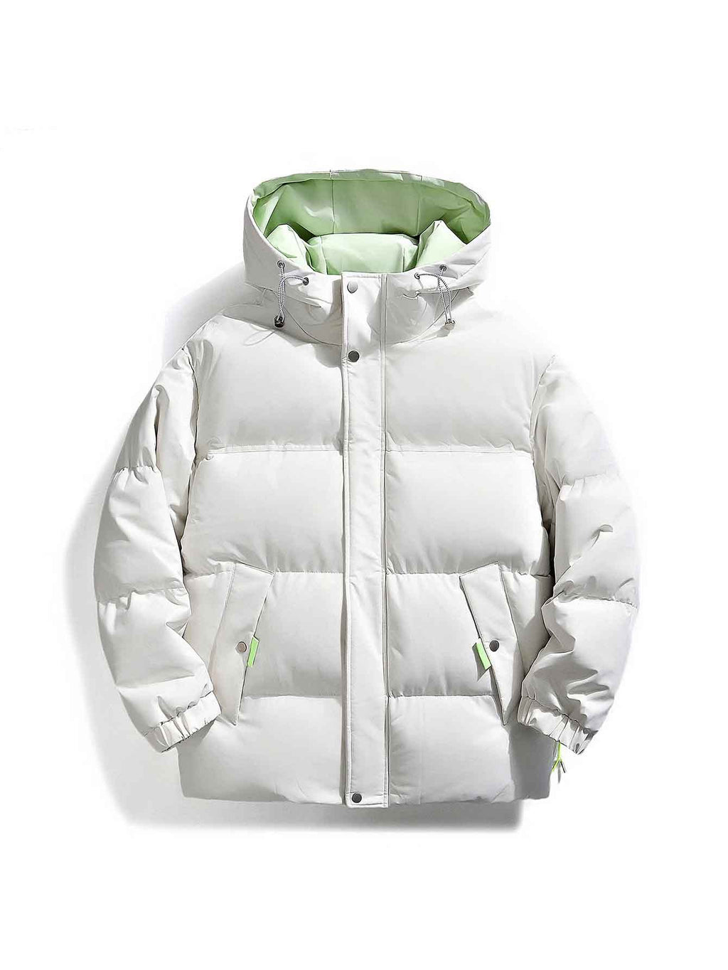 Veste matelassée pour homme, à capuche, abricot