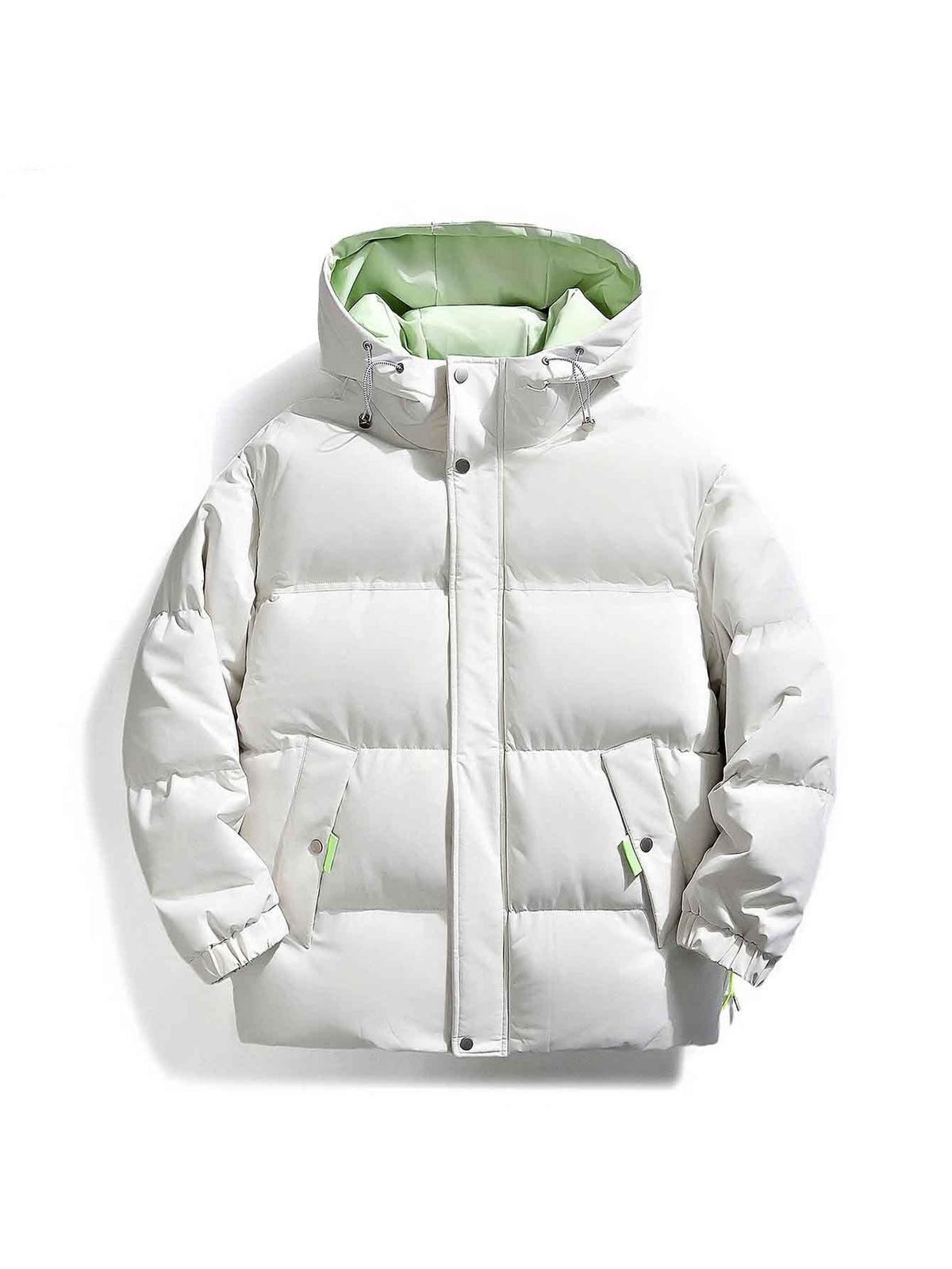 Veste matelassée pour homme, à capuche, abricot