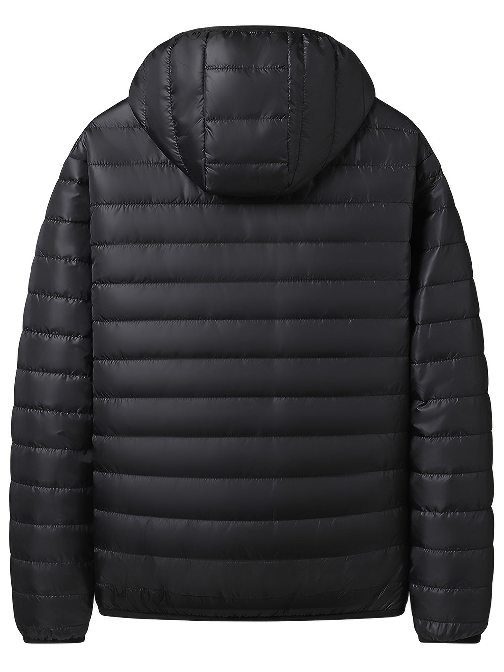 Veste pour homme, coupe-vent, à capuche, noir