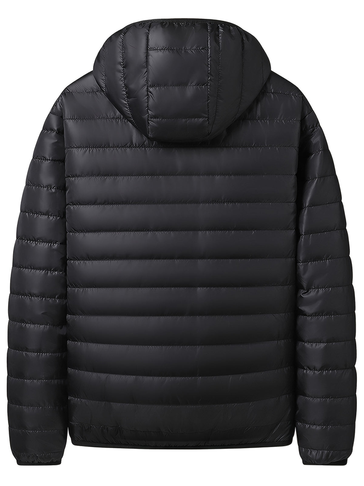 Veste pour homme, coupe-vent, à capuche, noir