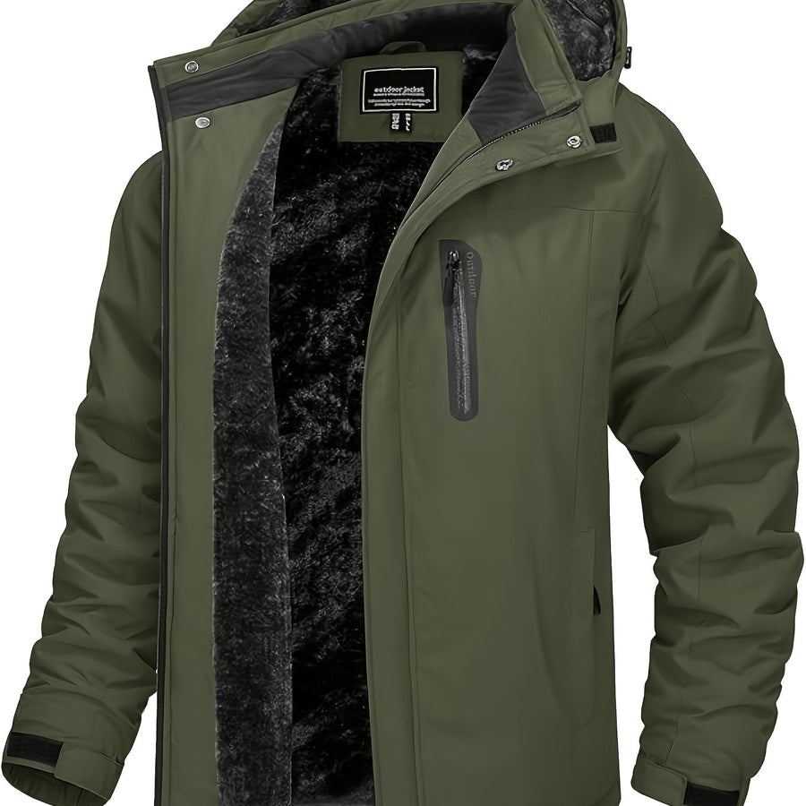 Veste, capuche amovible, vert militaire, coloris vert militaire