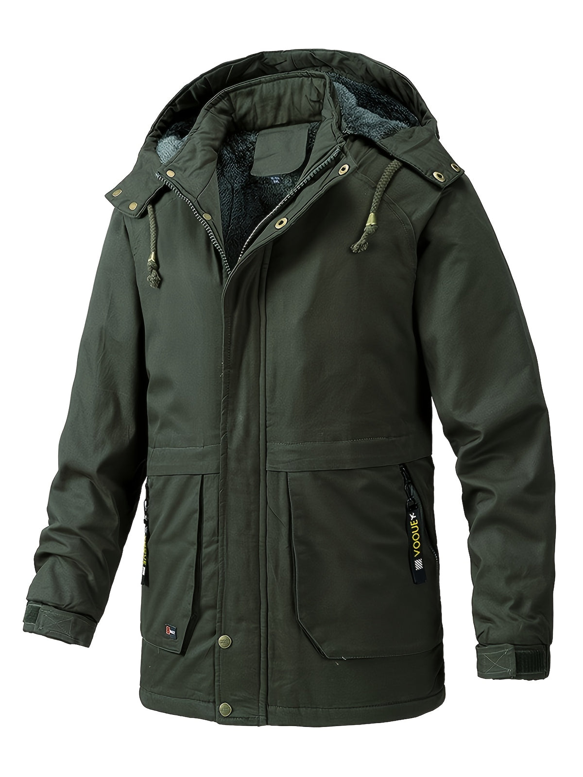 Veste matelassée pour homme, à capuche, black-q