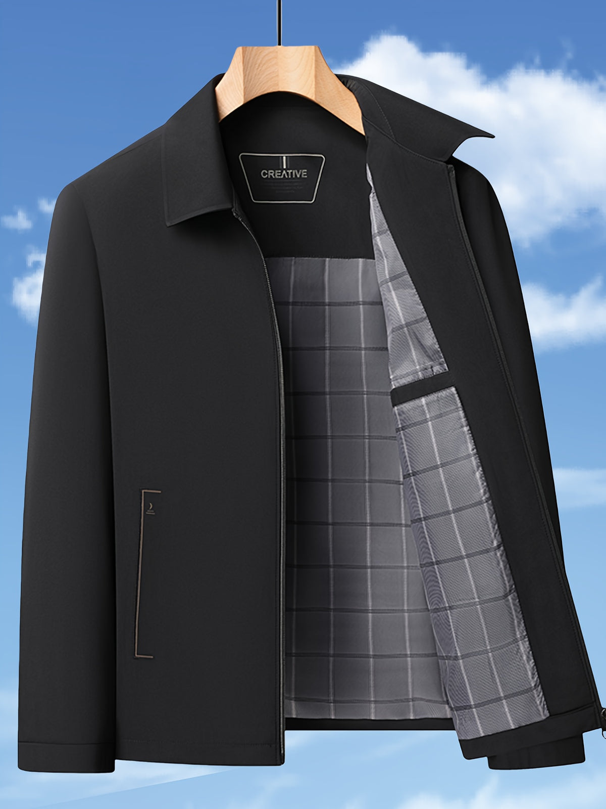 Veste pour homme, à revers, jd1008 xing - 407 noir