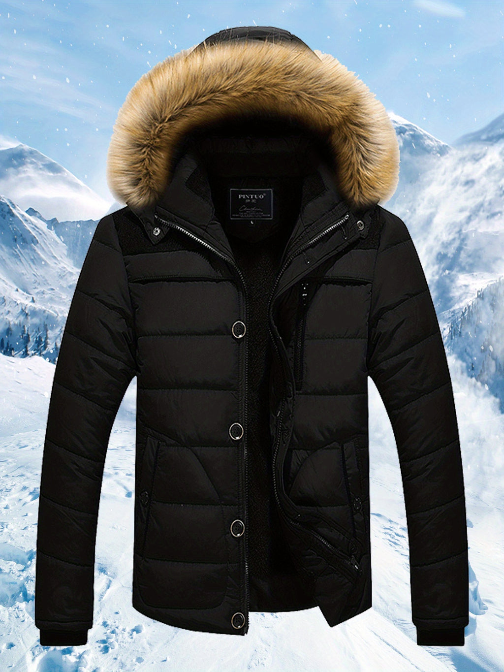 Veste matelassée pour homme, à capuche, rouge
