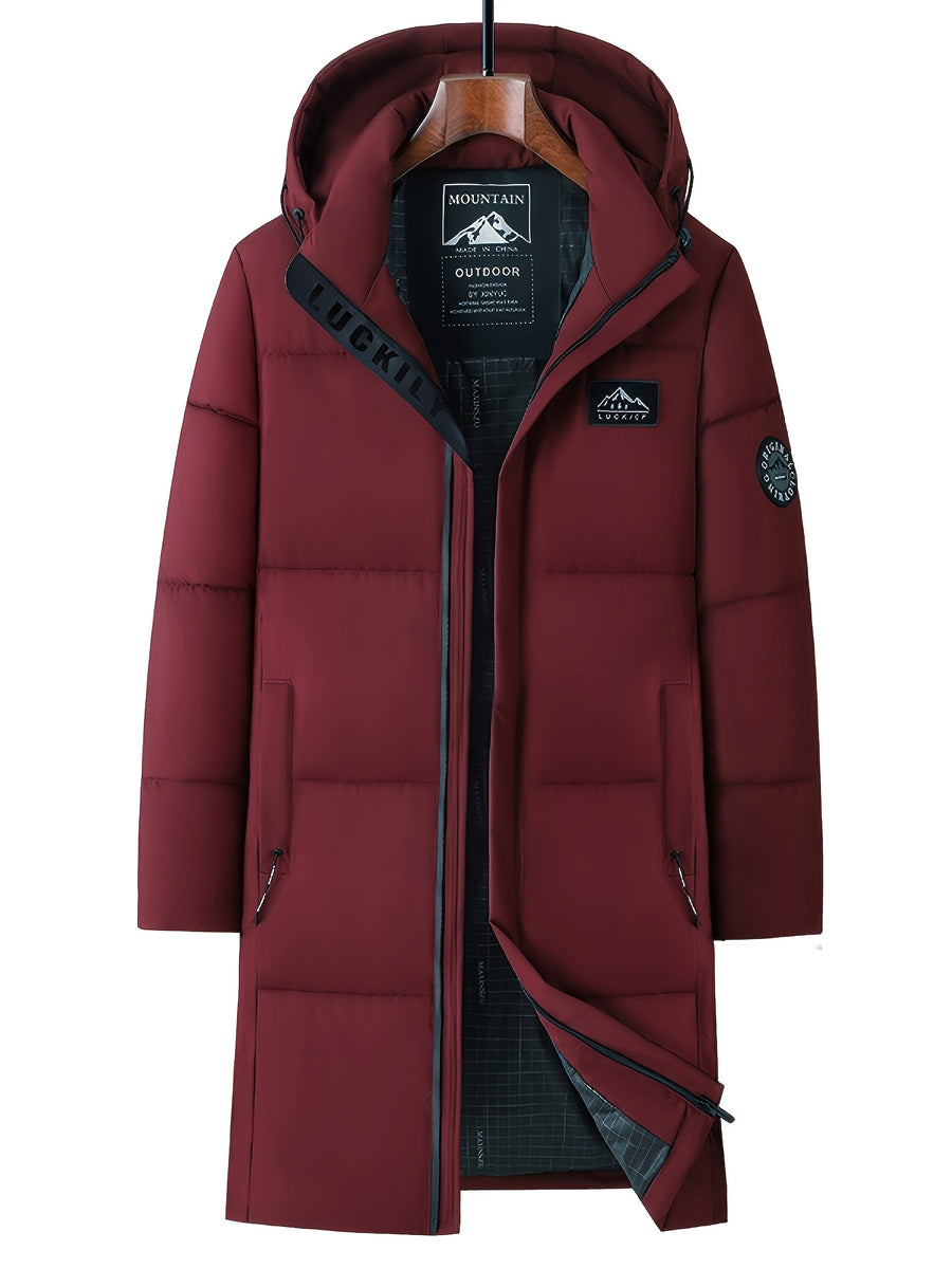 Manteau matelassé, coupe-vent, à capuche, rouge, photo 9