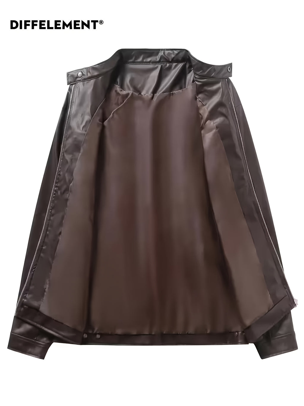 DIFFELEMENT Veste Décontractée Homme à Petit Col Montant Coupe-Vent Légère Toutes Saisons Adaptée Veste de Moto Tissu Doux et Lisse Double Fermeture Éclair Multi-Boutons Conception de Poche Fermeture Éclair Coupe Standard Veste Adaptée pour la Conduite Pl, photo 14