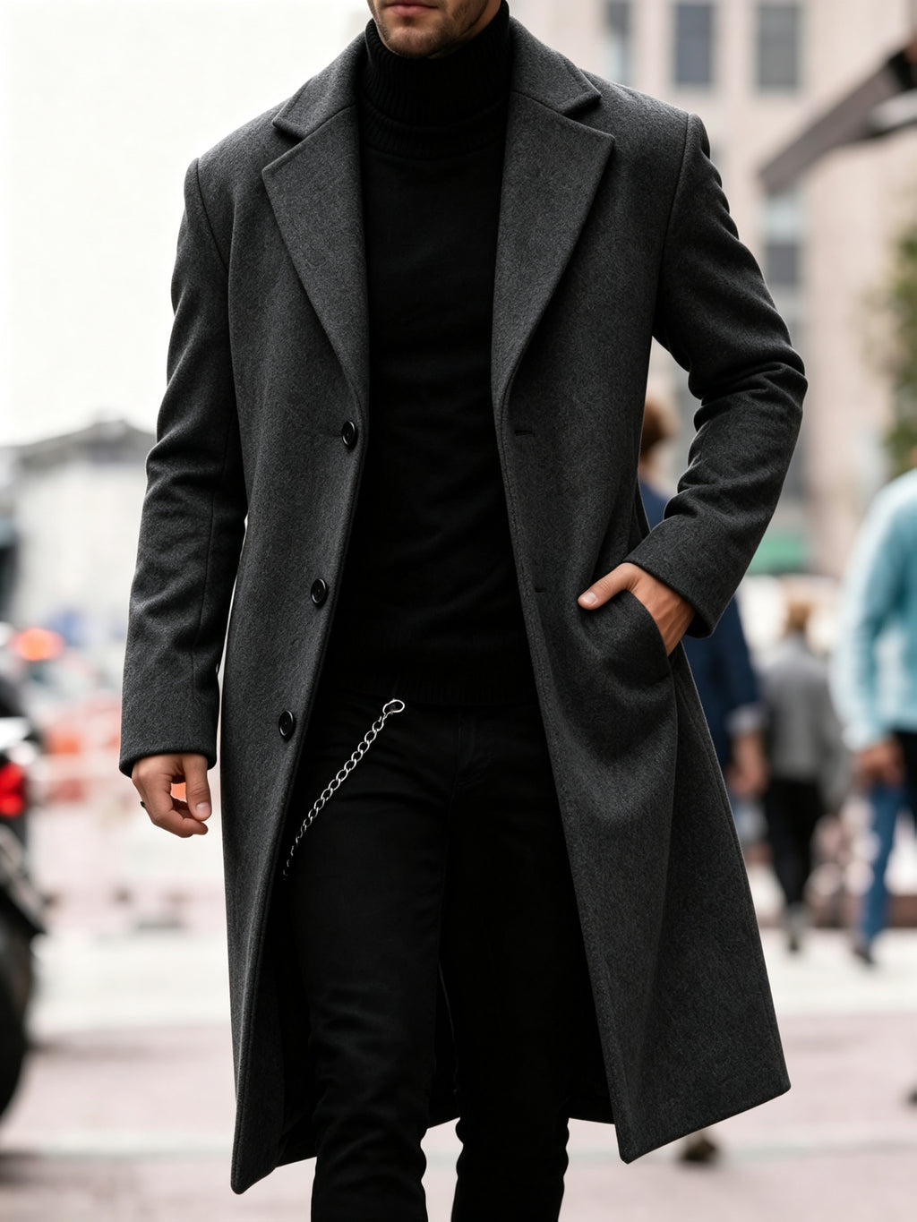Trench pour homme, à revers, modele 7