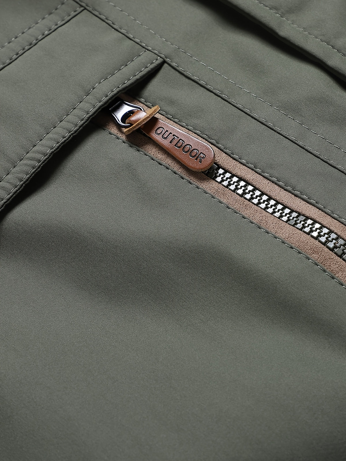 Veste long pour homme, à capuche, vert fougère