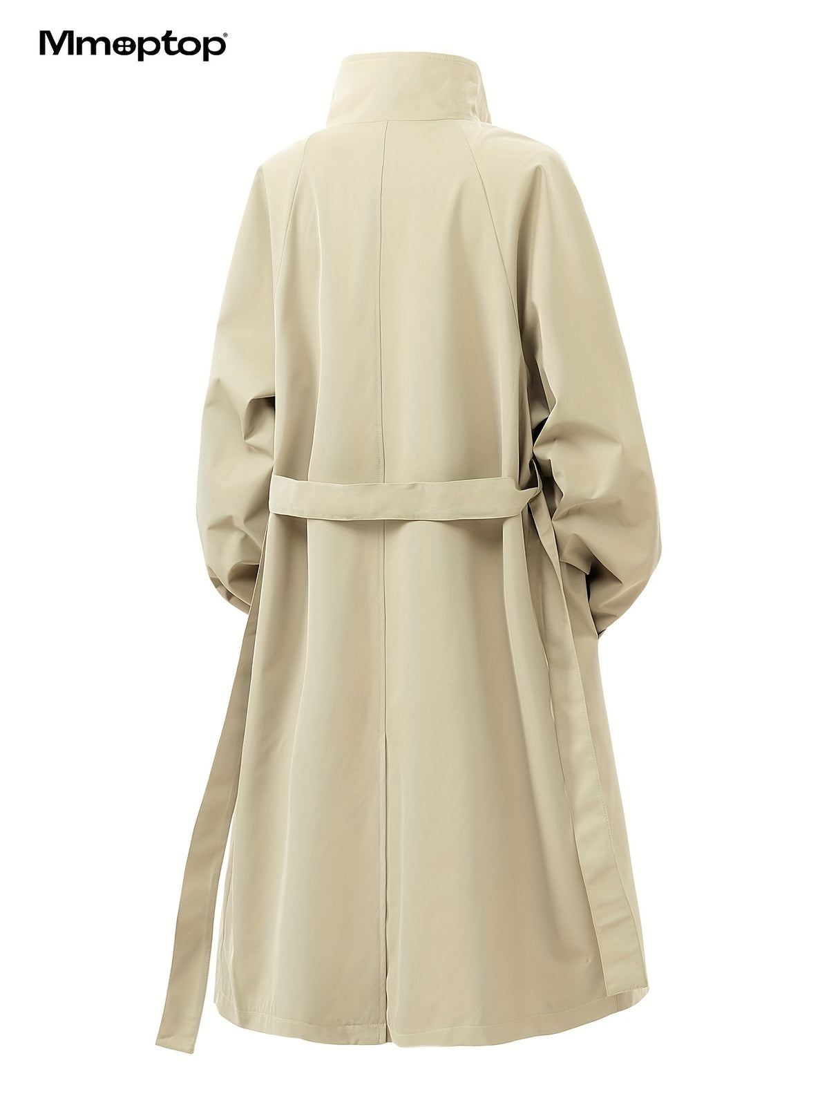 Manteau long pour homme, à col montant