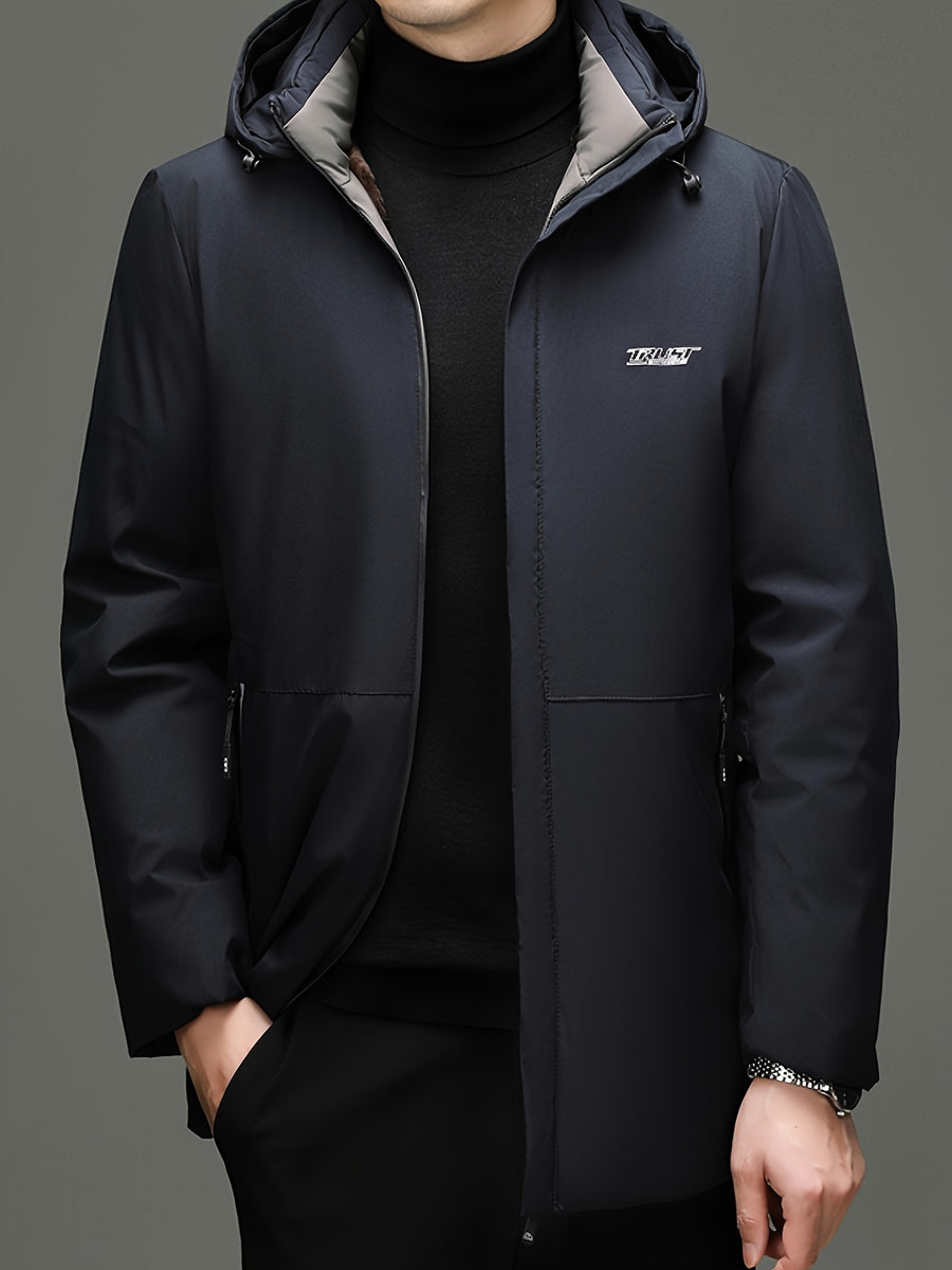 Manteau, capuche amovible, bleu marine
