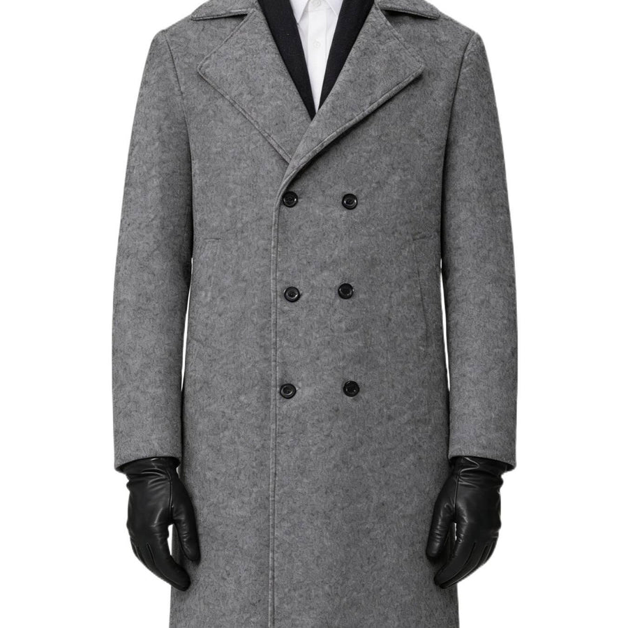 Manteau, à revers, modele 11, coloris gris foncé