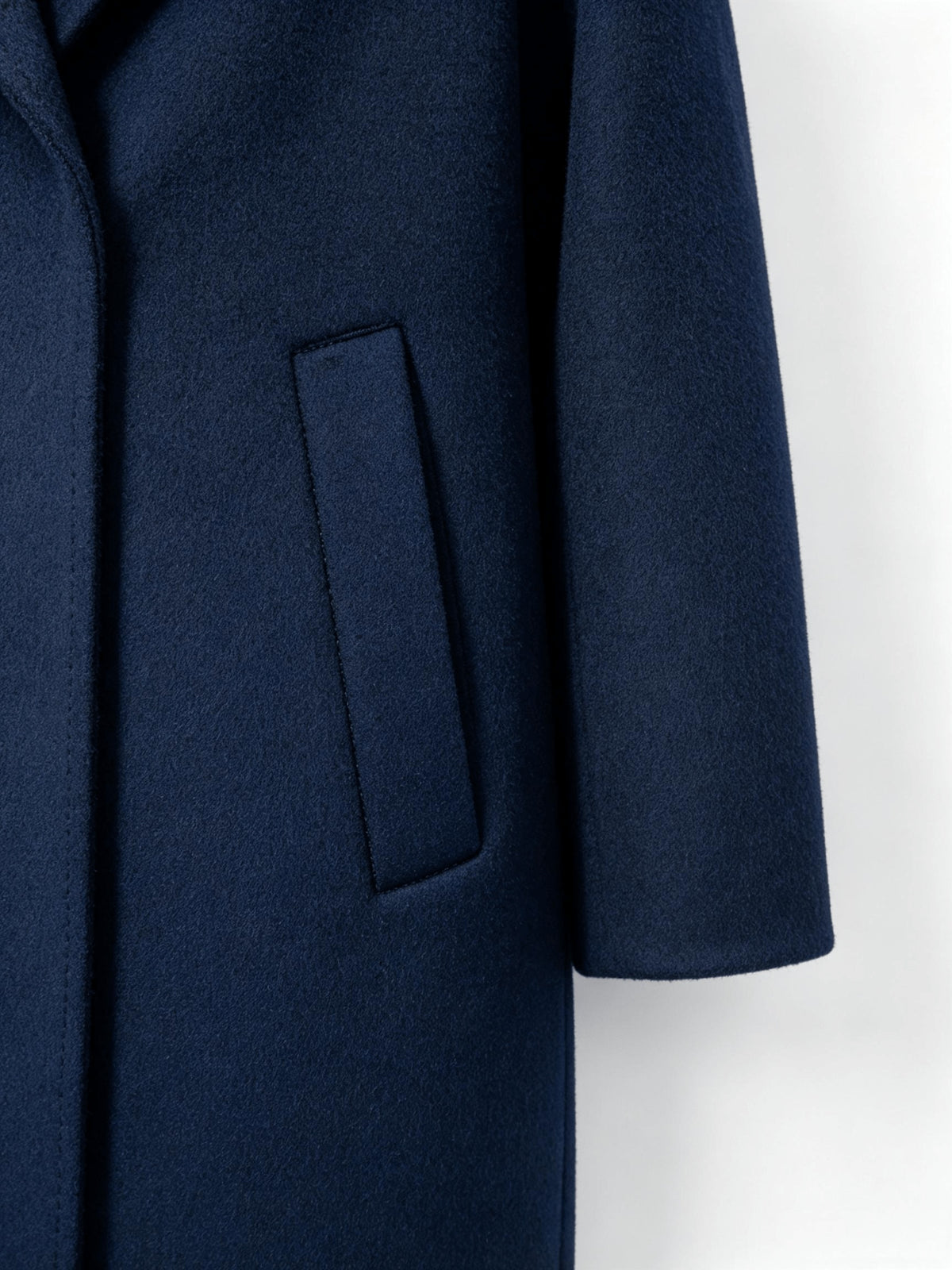 Trench long pour homme, 25 % laine, tweed