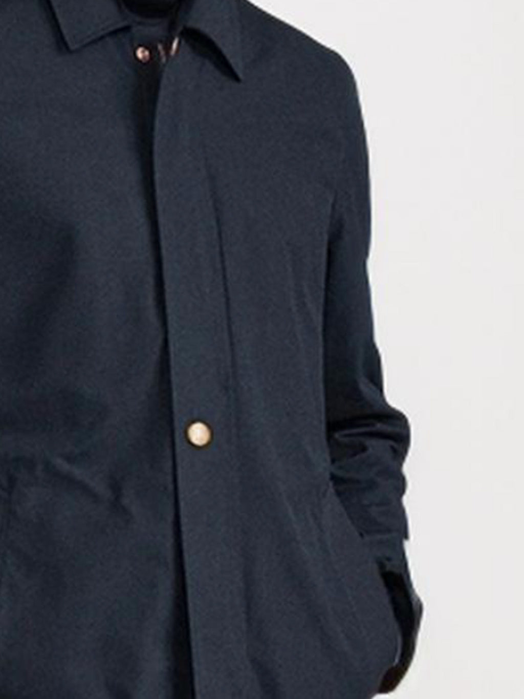 Trench pour homme, à revers, bleu marine