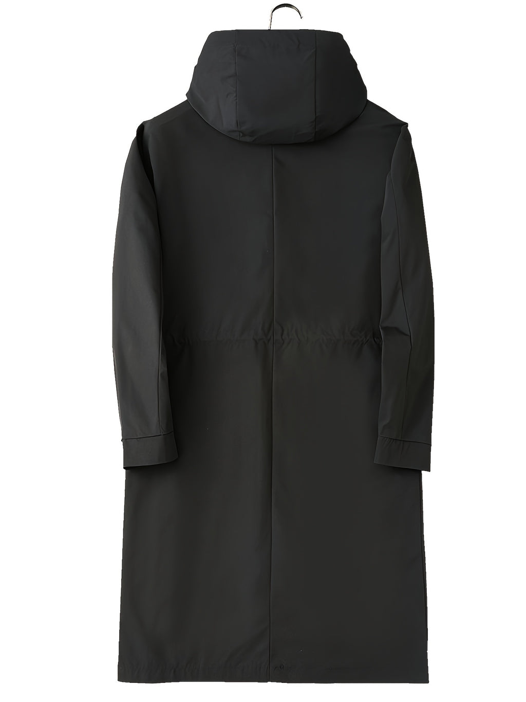 Trench long pour homme, grandes tailles, à capuche