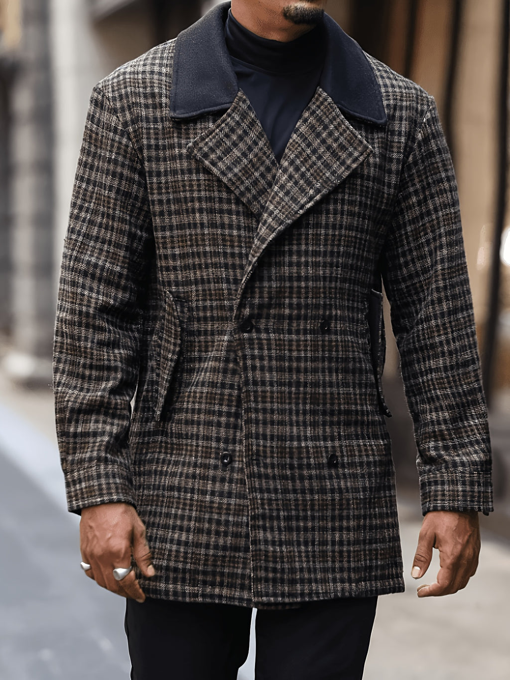 Trench pour homme, à revers, modele 4