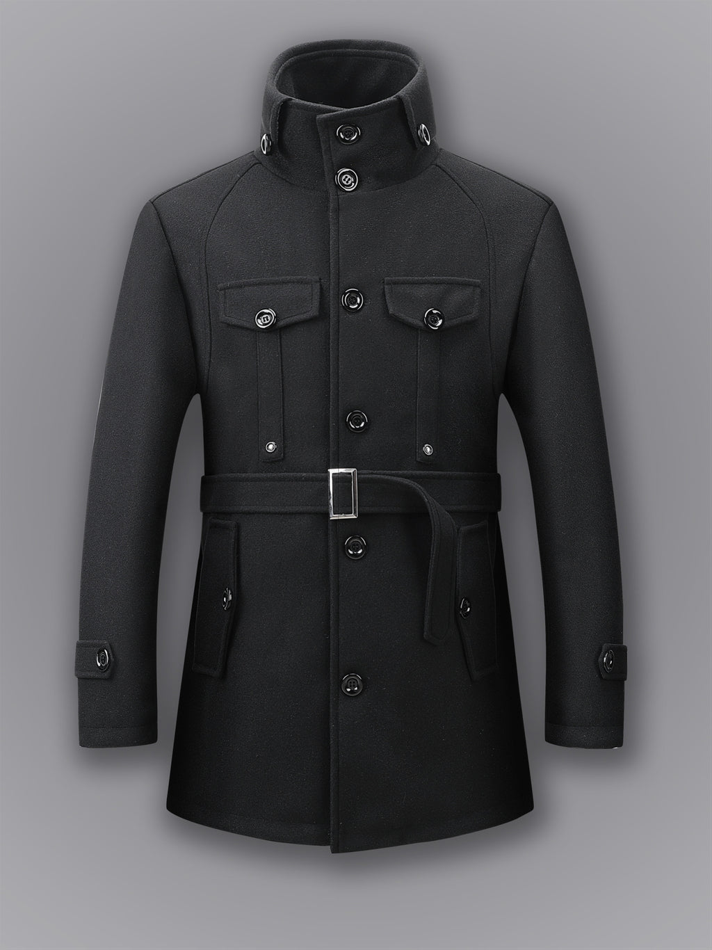 Manteau mi-long pour homme, coupe-vent