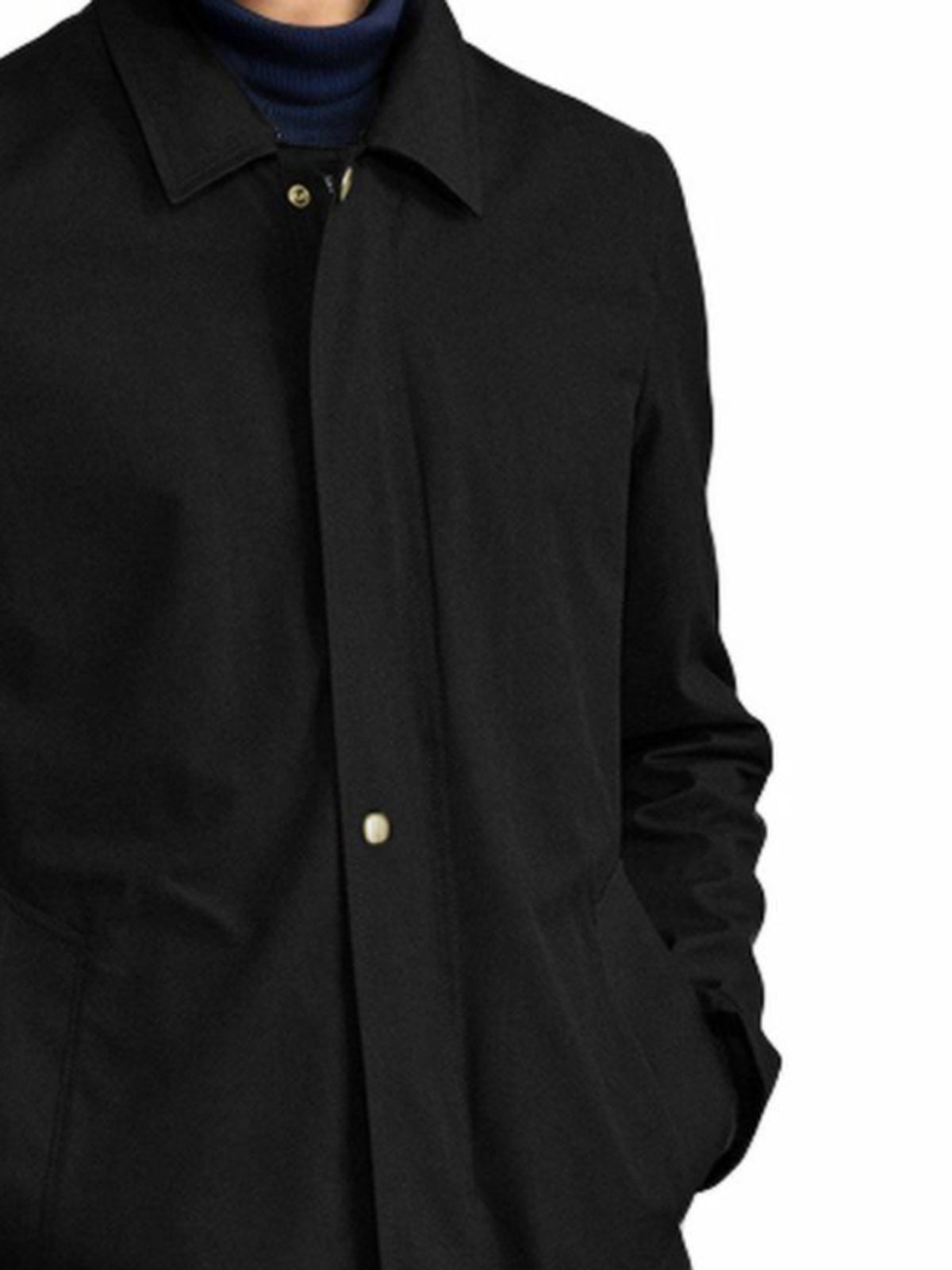 Trench pour homme, à revers, bleu marine