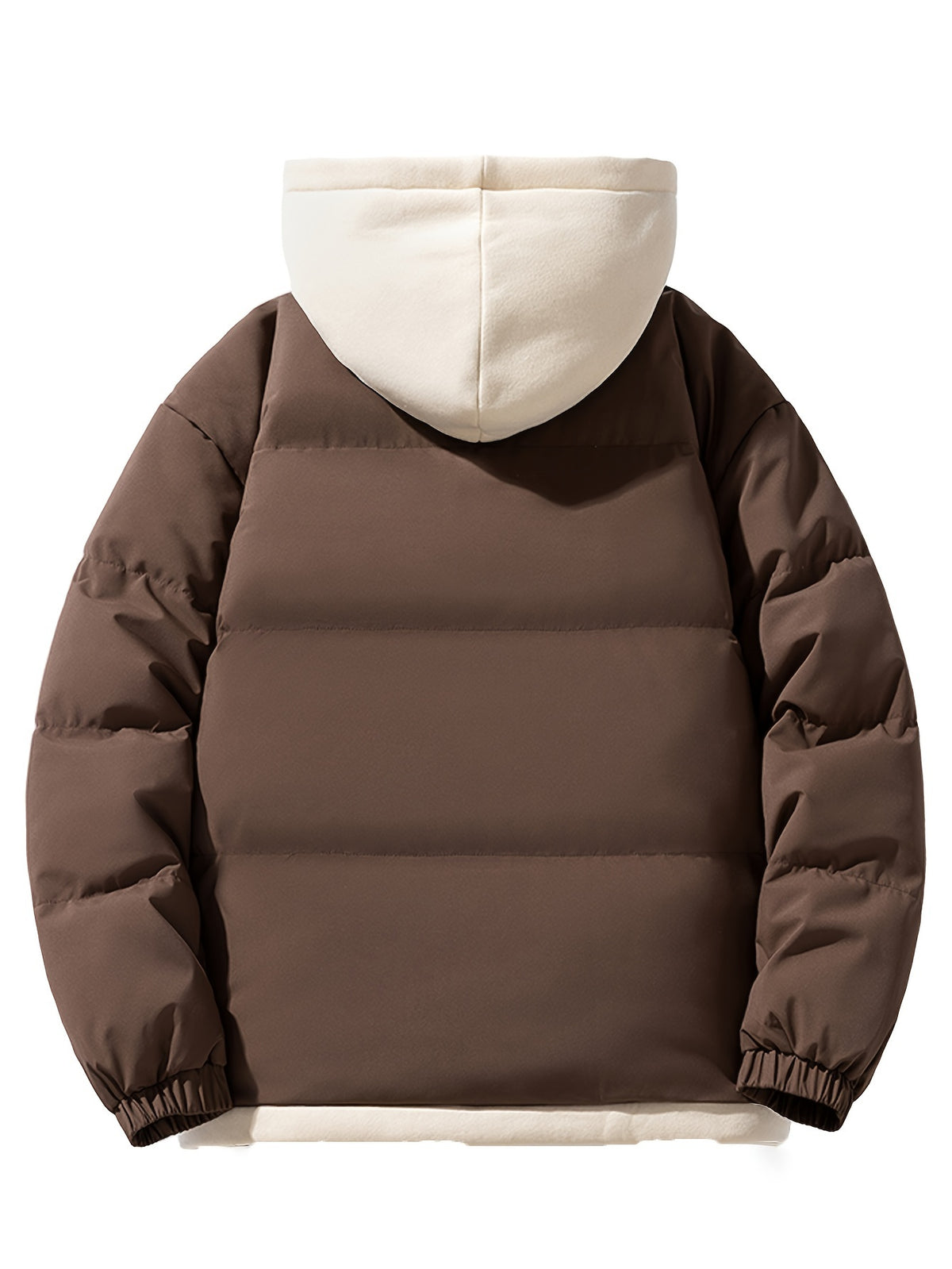 Manteau pour homme, à capuche, kaki foncé