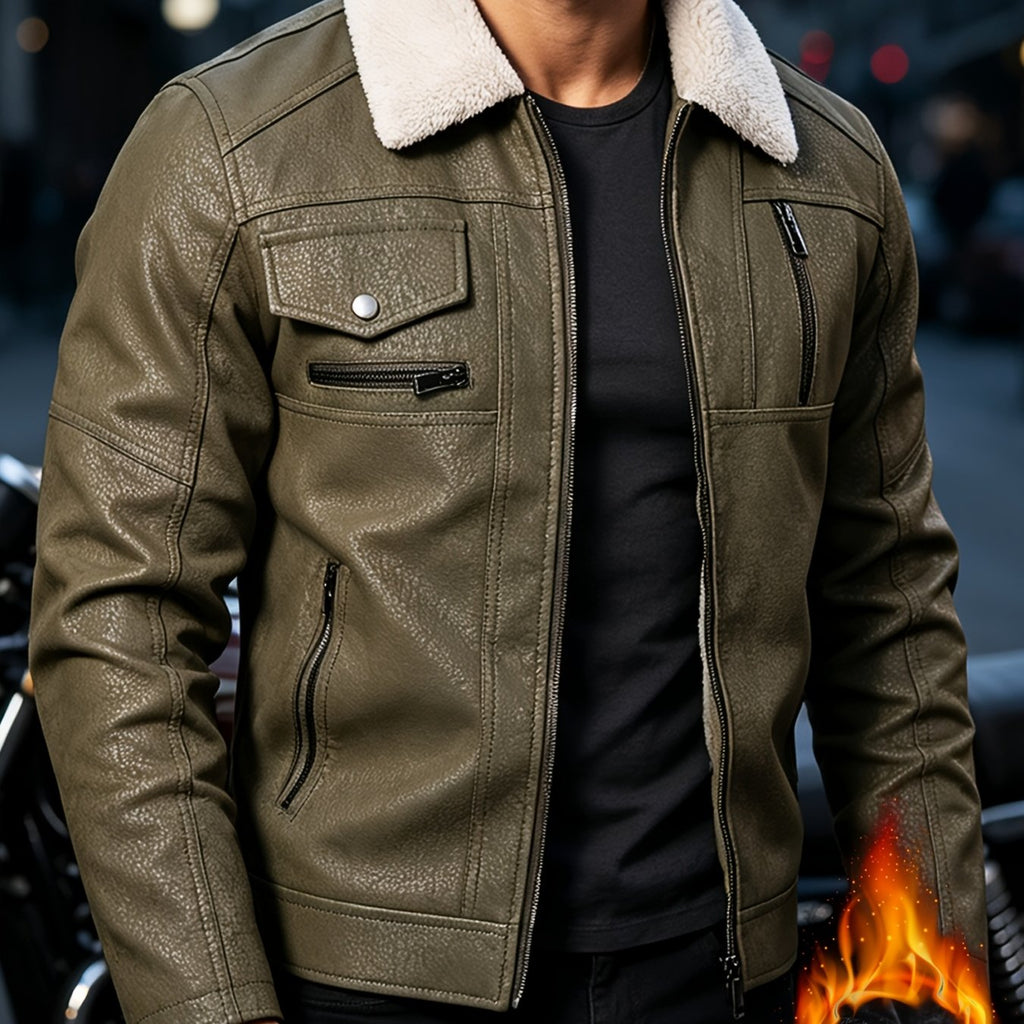 Veste, coupe-vent, à revers, noir, coloris vert