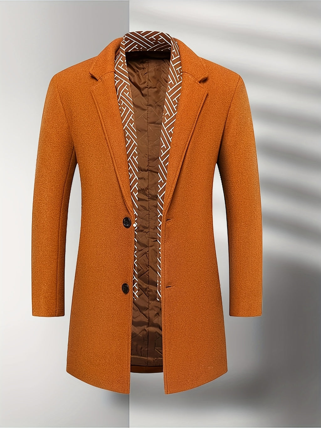 Manteau en laine mi-long, 50 % laine, tweed