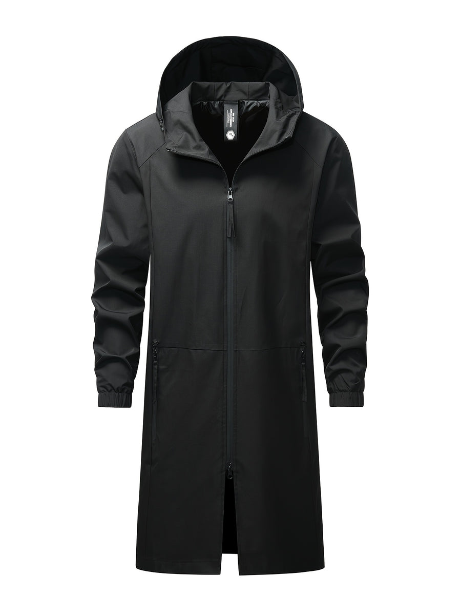Veste, grandes tailles, à capuche, col montant