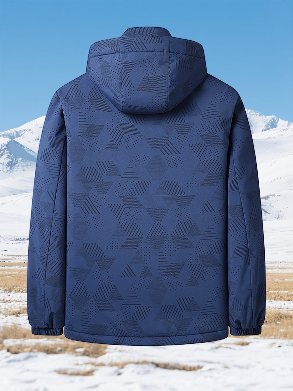 Veste pour homme, coupe-vent, à capuche, bleu