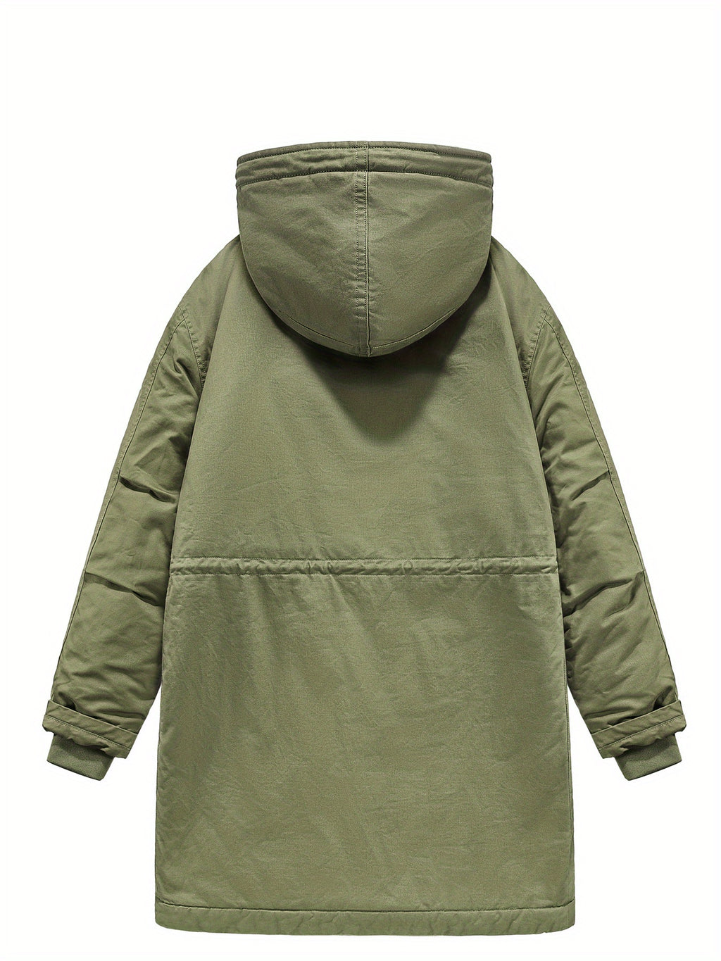 Manteau matelassé pour homme, à capuche, vert foncé