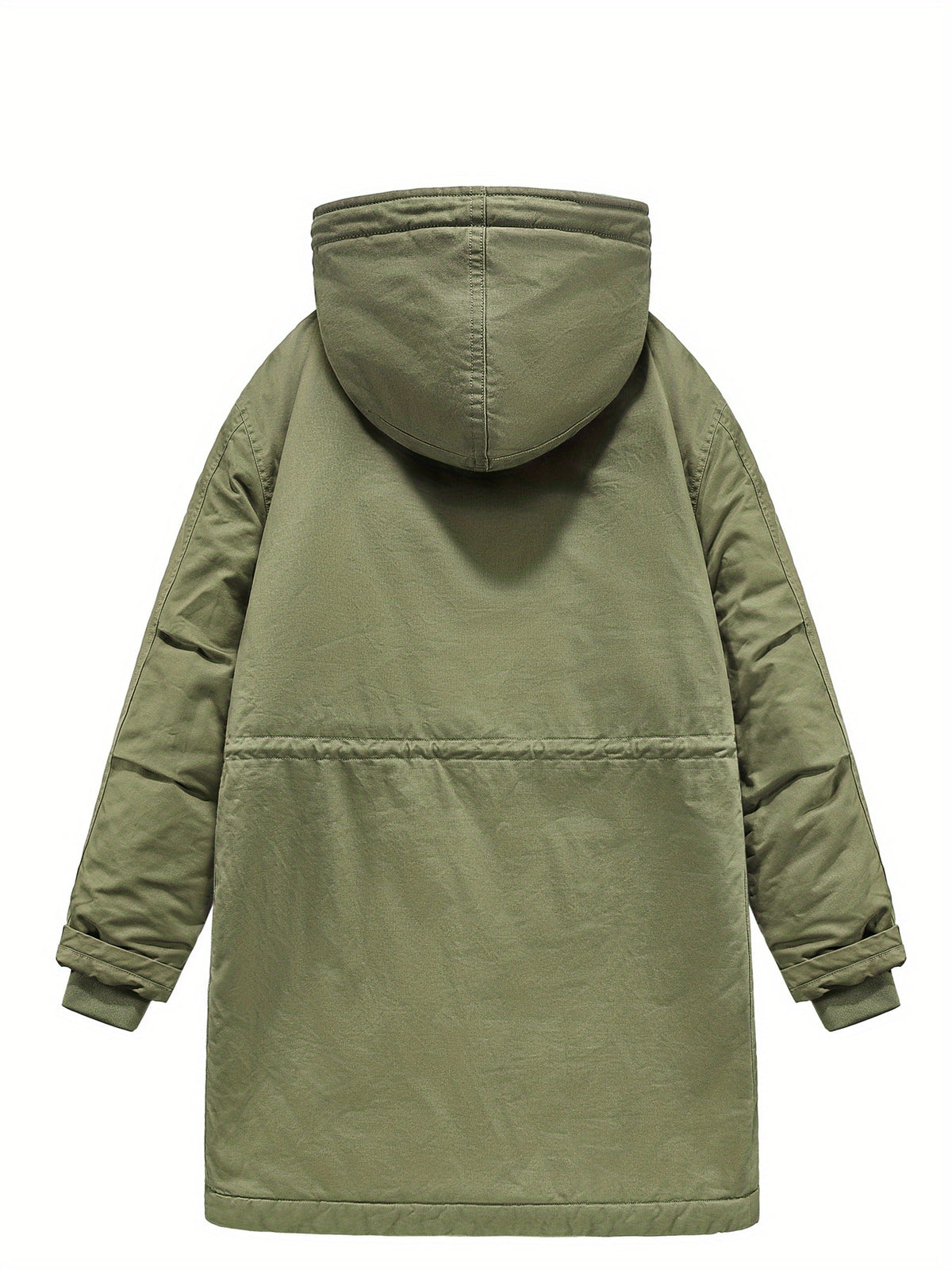 Manteau matelassé pour homme, à capuche, vert foncé