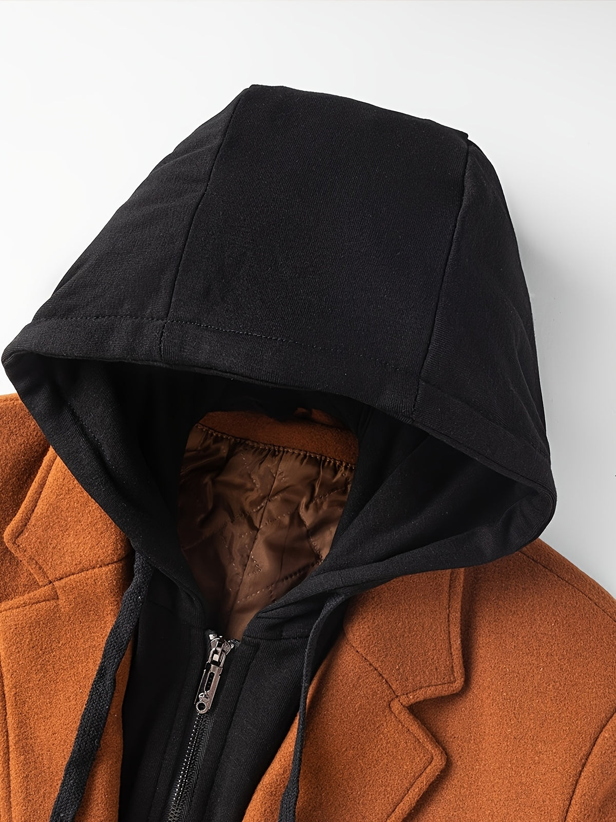 Pardessus en laine mi-long pour homme, 50 % laine, tweed