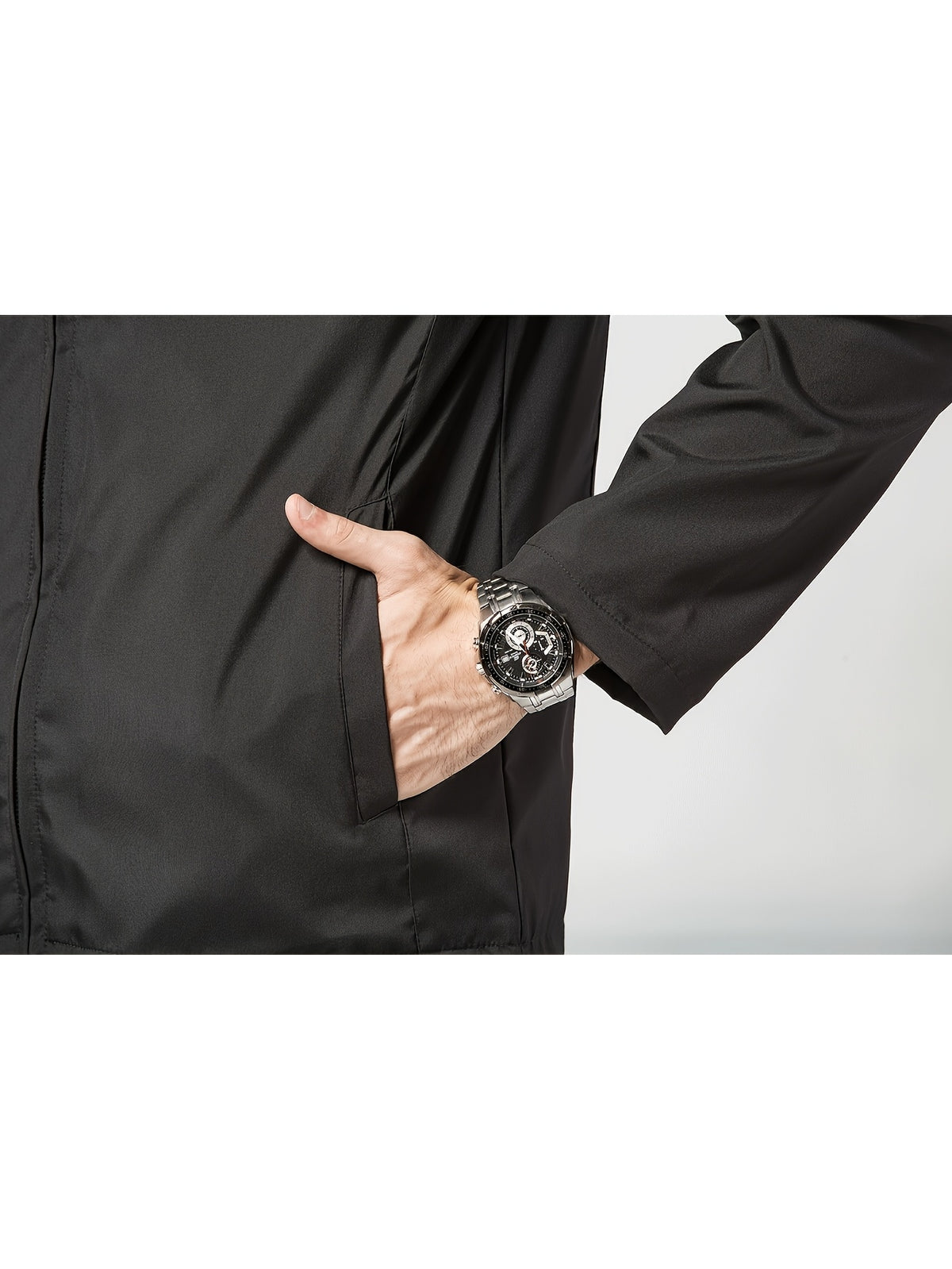 Veste pour homme, à revers, bleu marine