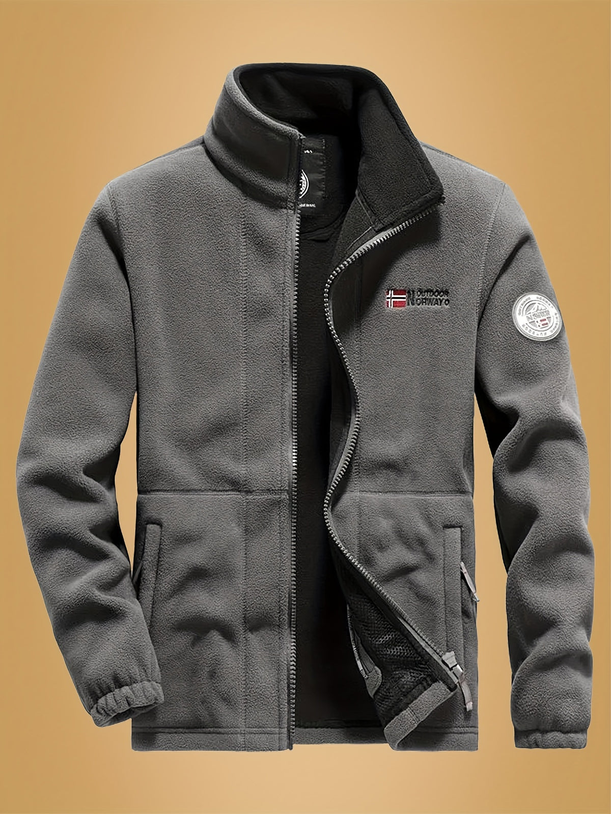 Veste pour homme, à col montant, il utilise