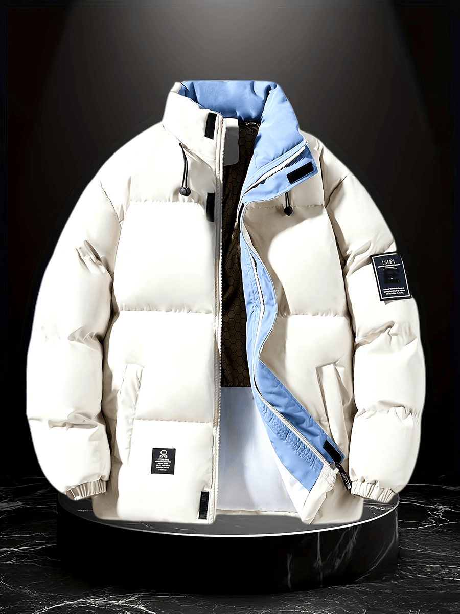Veste, coupe-vent, à col montant, noir, photo 19