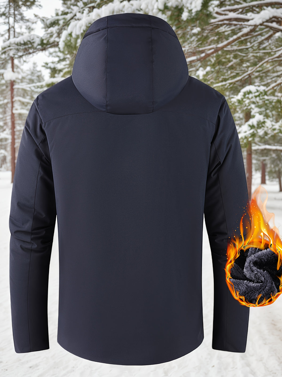 Veste matelassée pour homme, polaire, à capuche