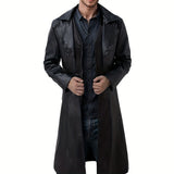 Manteau à revers automne hiver style western. Manteau trench long décontracté automne hiver, tendance et parfait pour l'automne et l'hiver en extérieur.