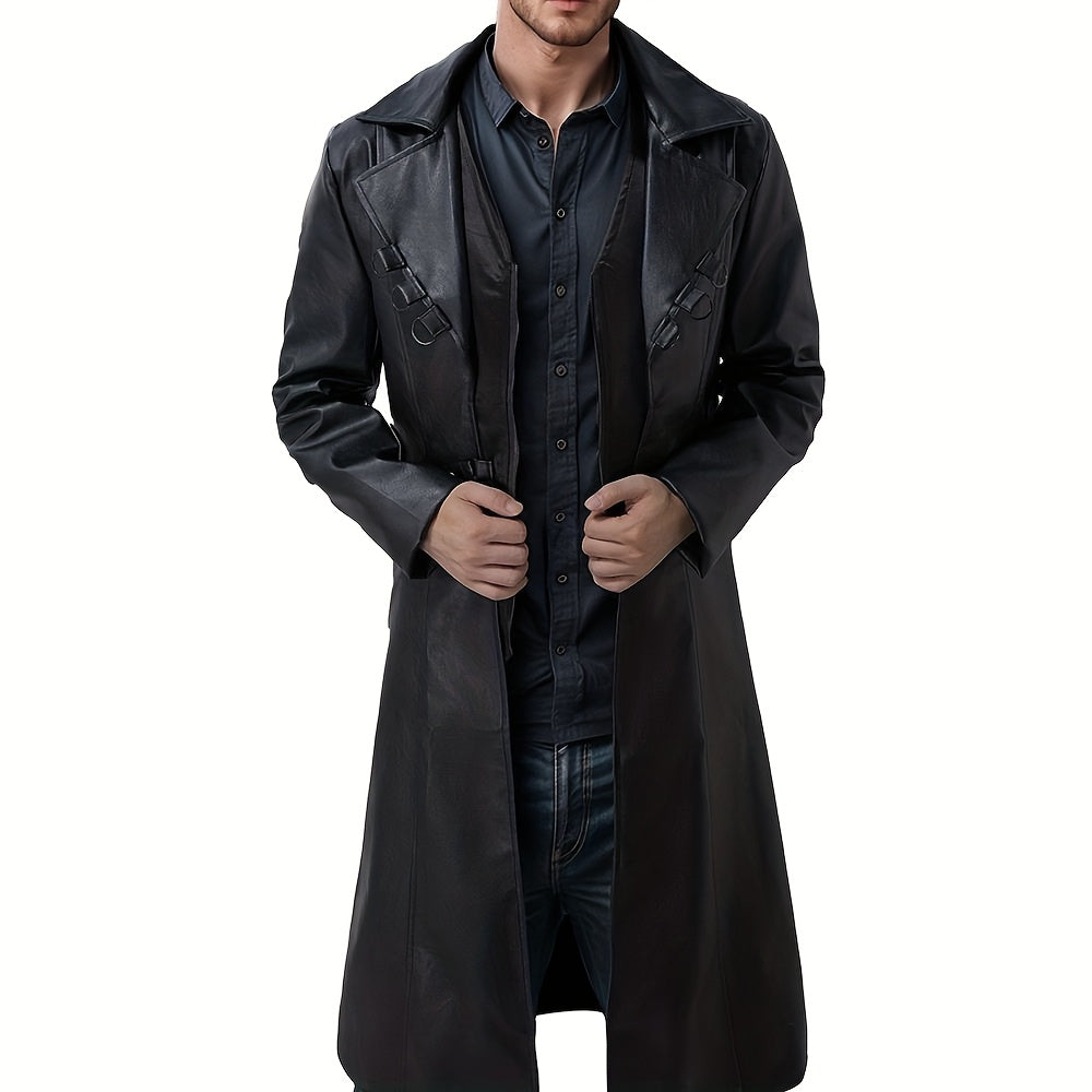 Manteau à revers automne hiver style western. Manteau trench long décontracté automne hiver, tendance et parfait pour l'automne et l'hiver en extérieur. Image