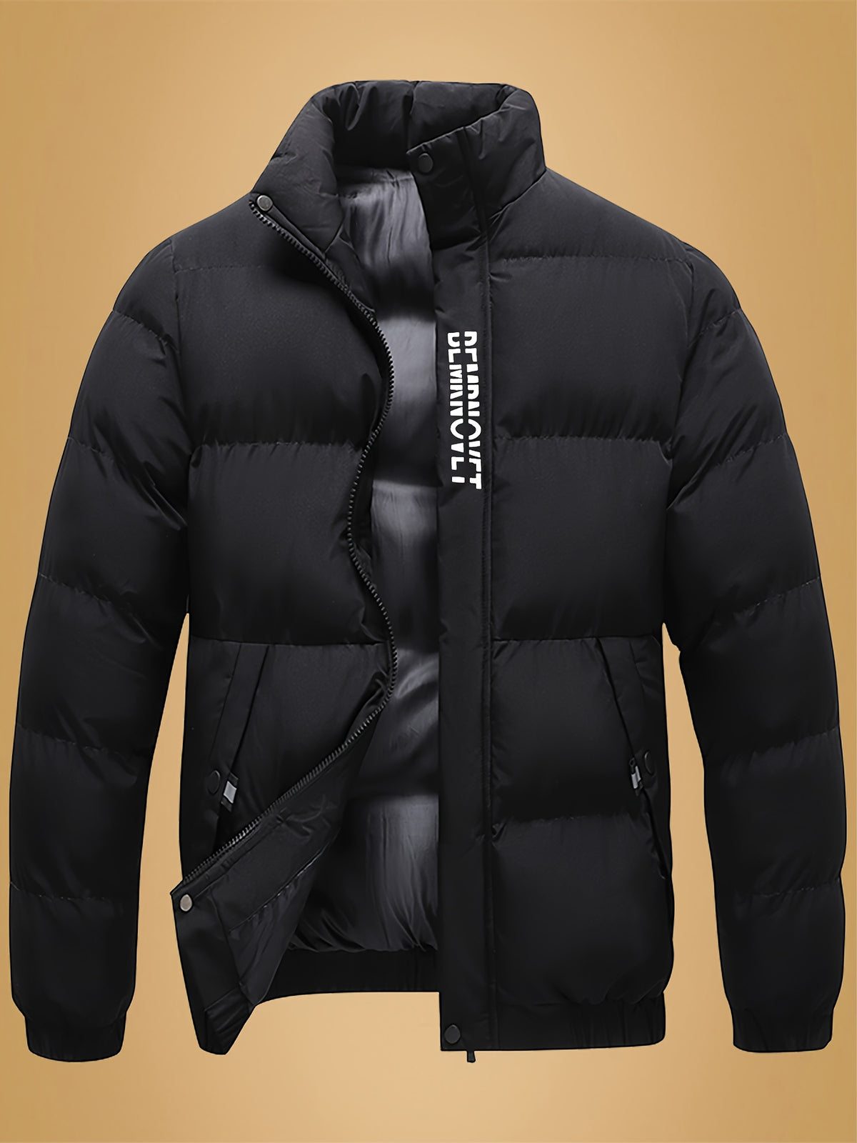 Veste pour homme, à col montant, gris clair