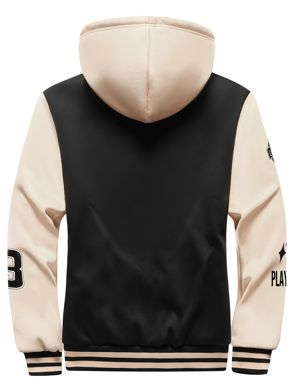Veste pour homme, polaire, à capuche, grand noir