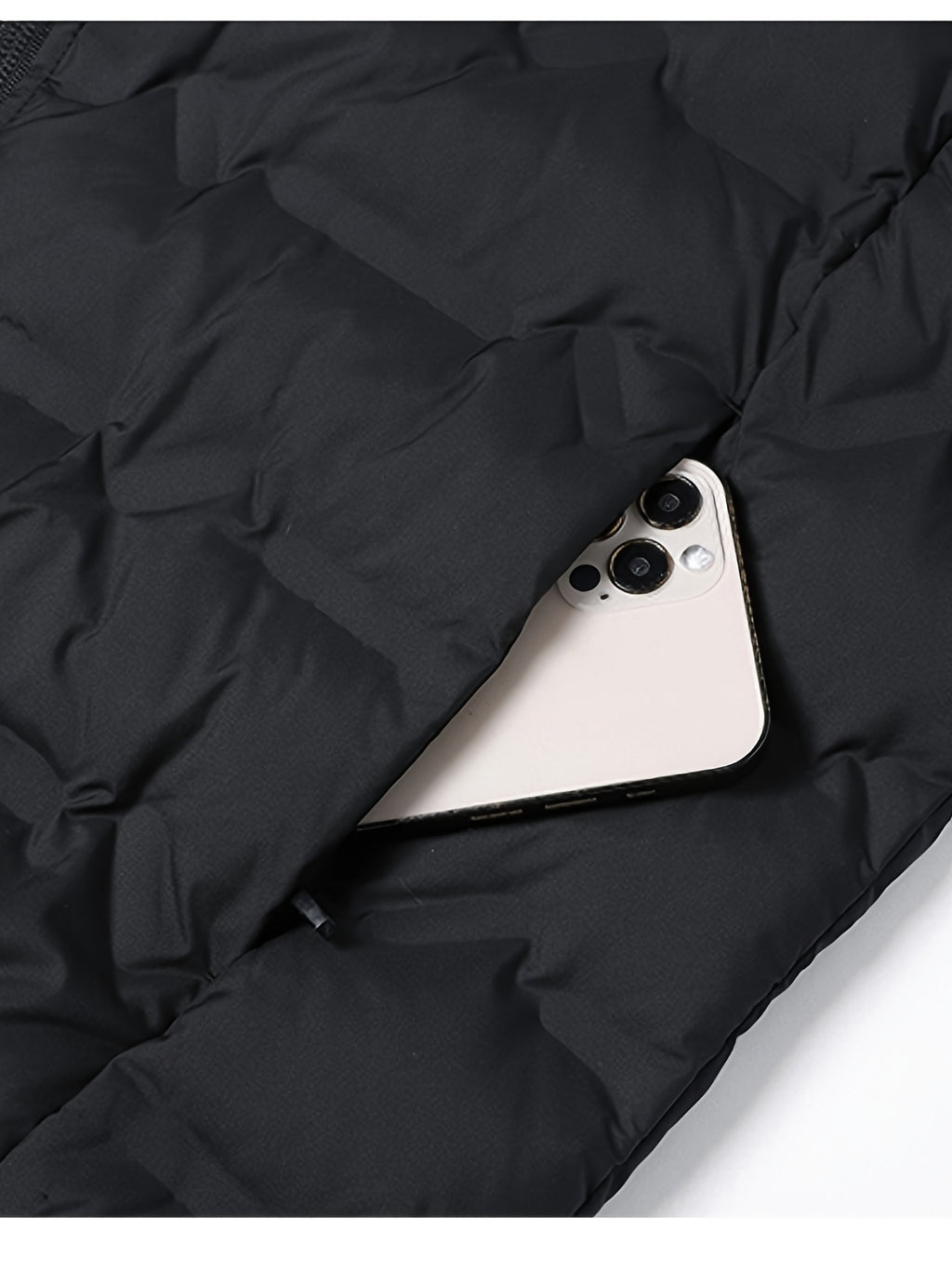 Veste matelassée pour homme, grandes tailles, à col montant