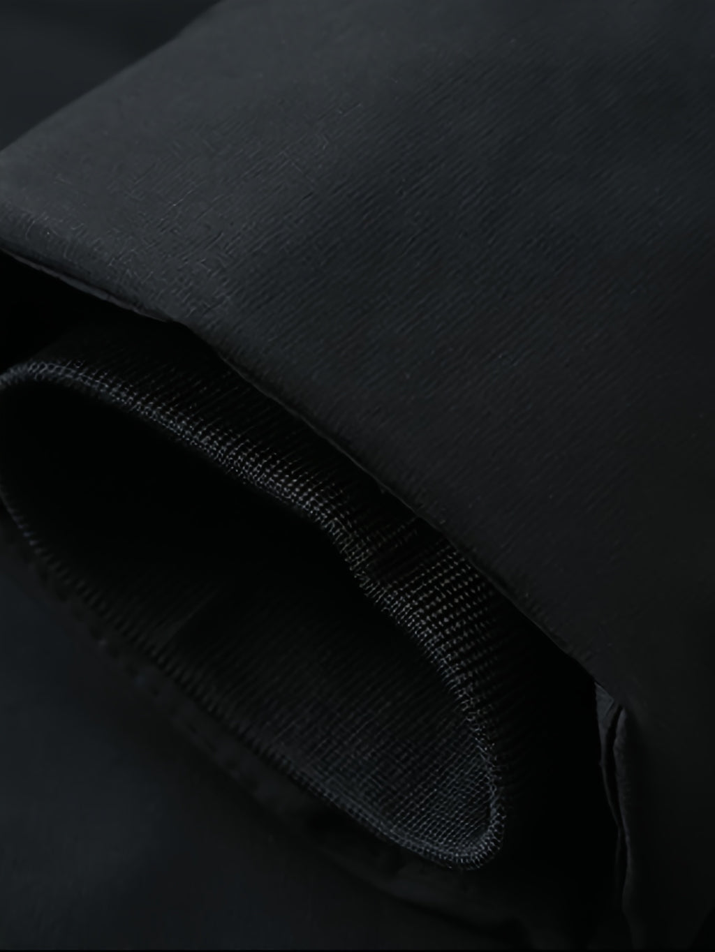 Veste long pour homme, polaire, à capuche, noir