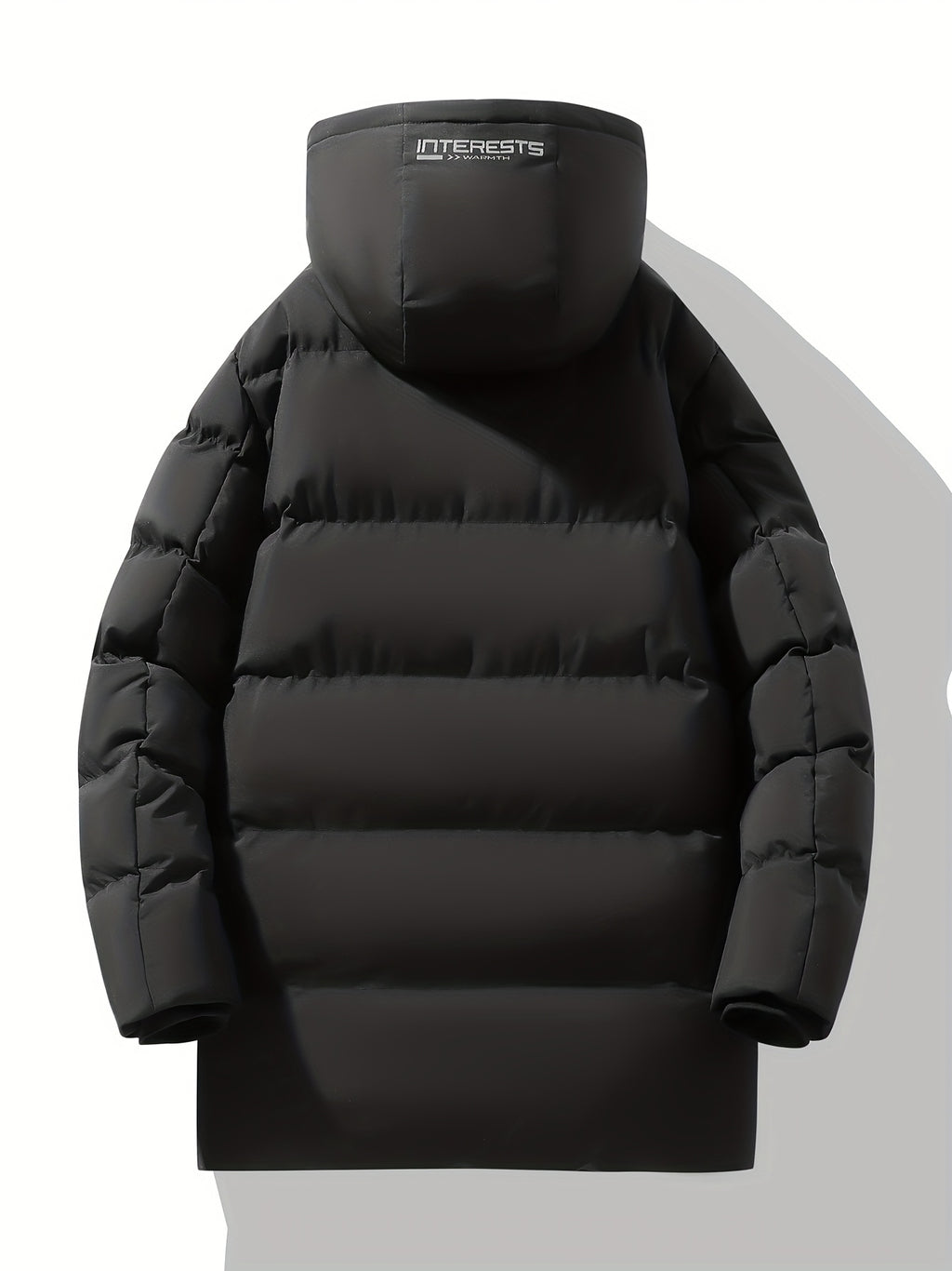 Manteau matelassé pour homme, à capuche, paon bleu