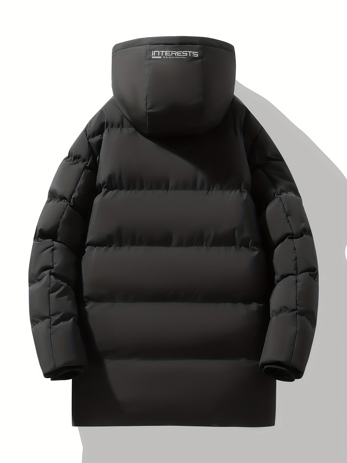 Manteau matelassé pour homme, à capuche, paon bleu