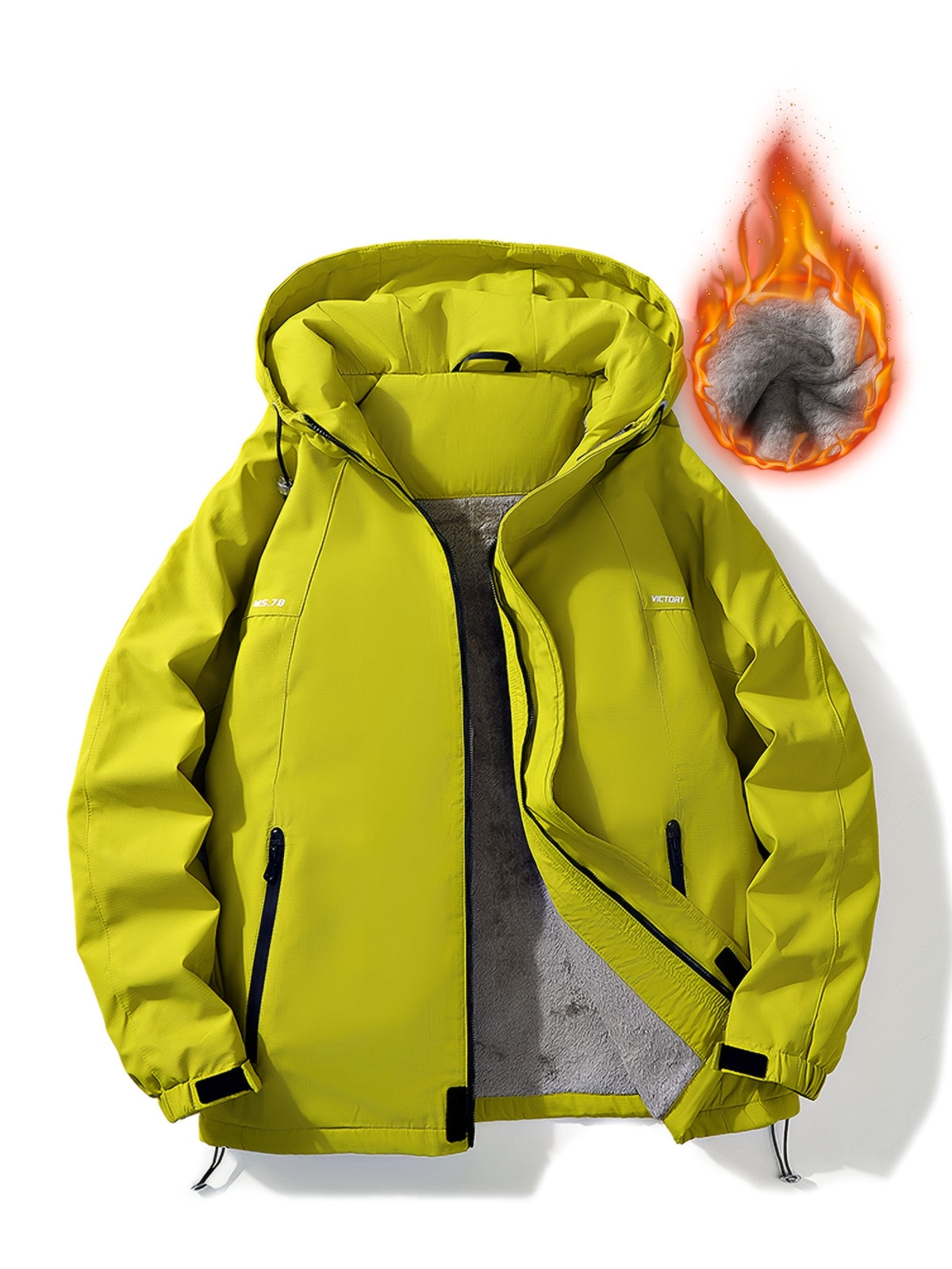 Veste pour homme, imperméable, à capuche