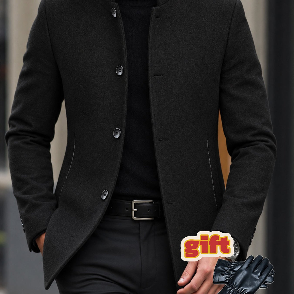 Manteau, 25 % laine, tweed, coloris noir Image